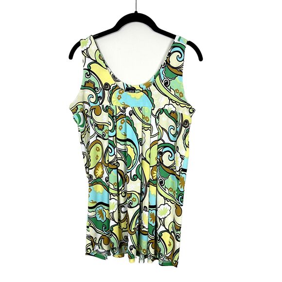 THX Thanx Collection Y2K Babydoll Top Women's Medium Multicolor Tank VTG Pleated - Picture 1 of 5